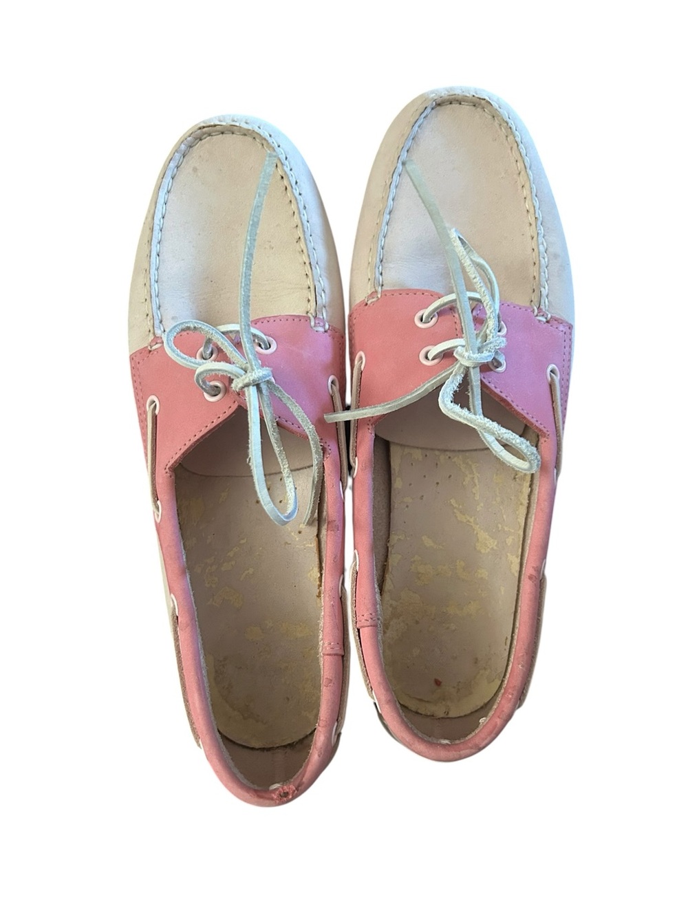 Speedy Top Sider 2 Eye Woman’s Boat Shoes in Blush Pink and Light Pink/Cream